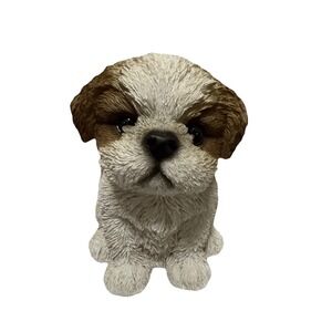 Nightstand Decor Shih Tzu Puppy Cute Dog Resin Figurine Adornment Adorable Dog